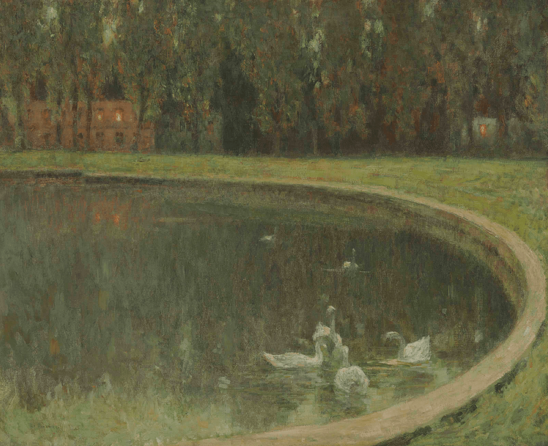 Henri le Sidaner - Les Cygnes, Versailles, 1904