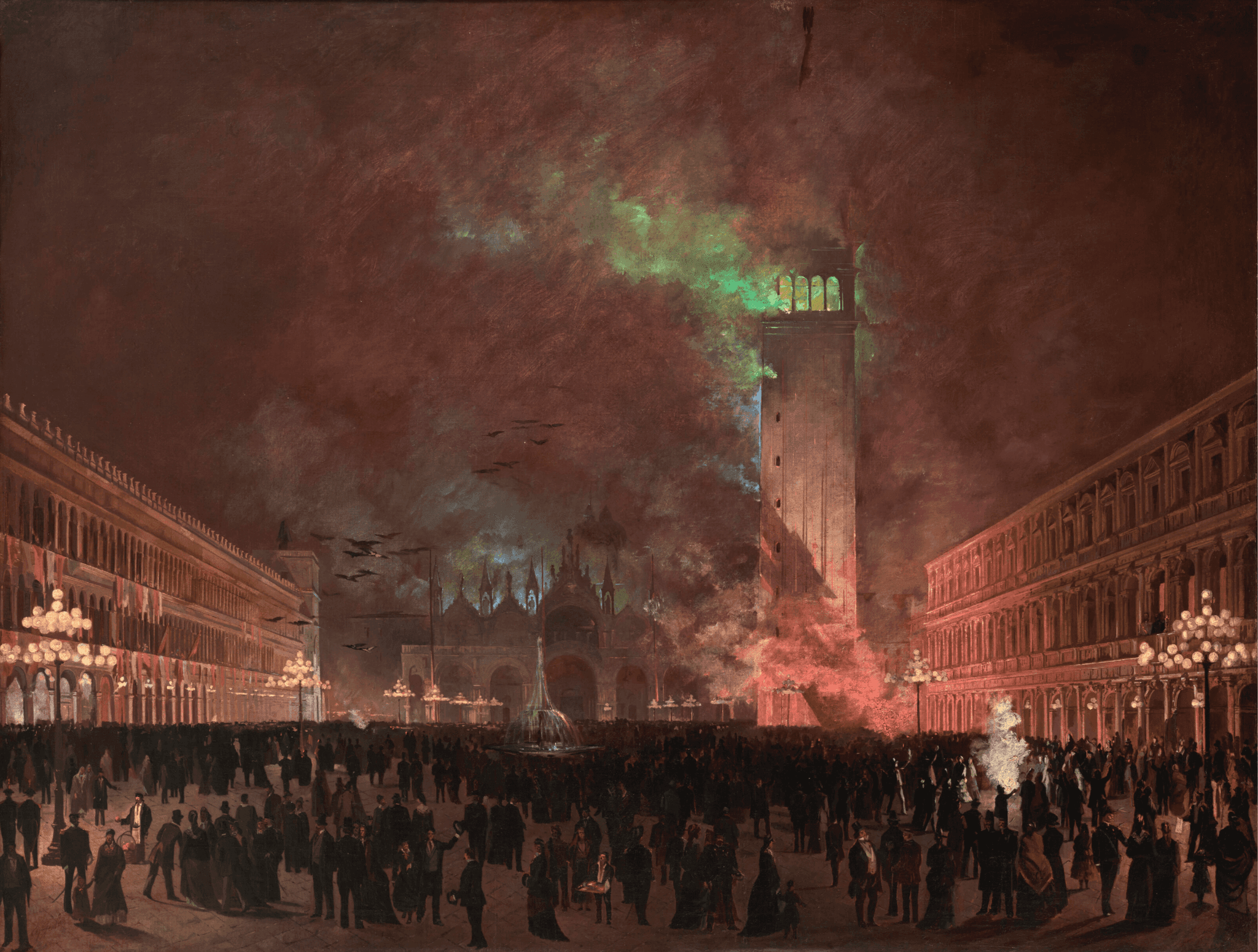 Giovanni Grubacs - La Fête Donnée Place Saint-Marc à l'Occasion de la Visite de l'Empereur François-Joseph Ier à Venise