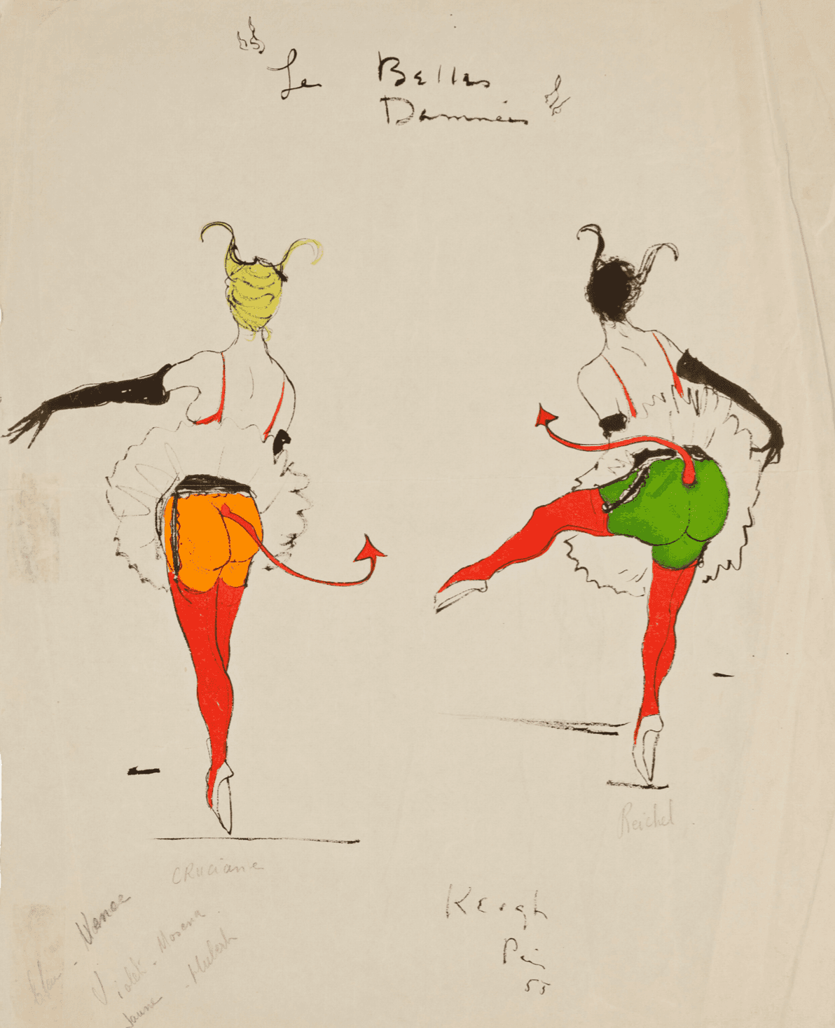 Tom Keogh - Projets d'Affiche et de Costumes Pour "Les Belles Damnées" #2