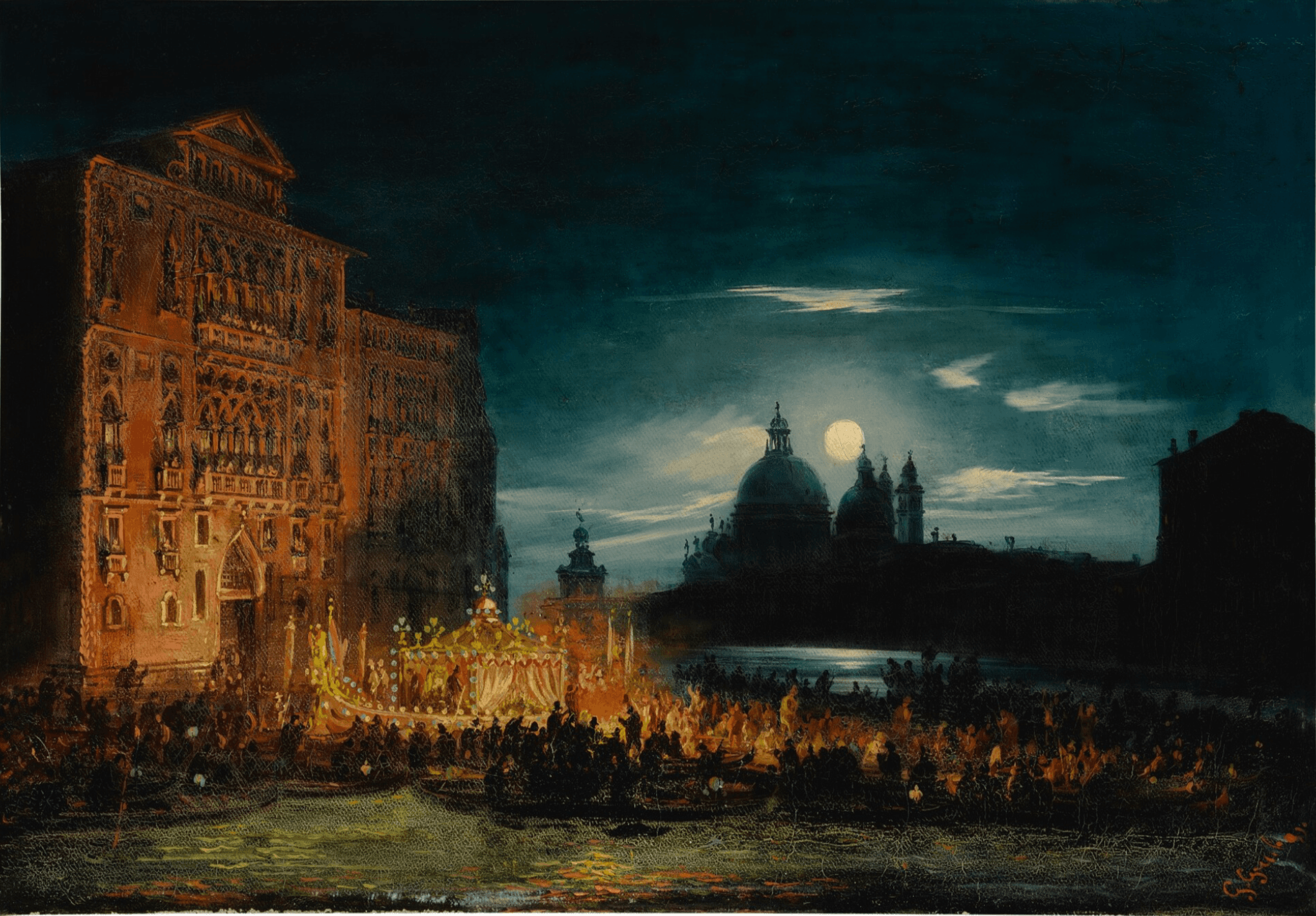 A Pair of Nocturnal Venetian Scenes I